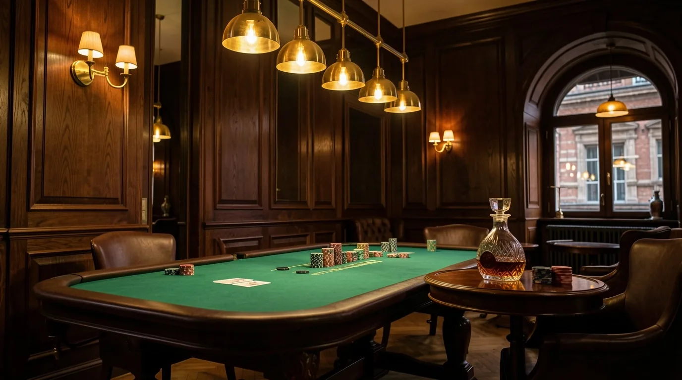 Casino Lounge interior — a card game table