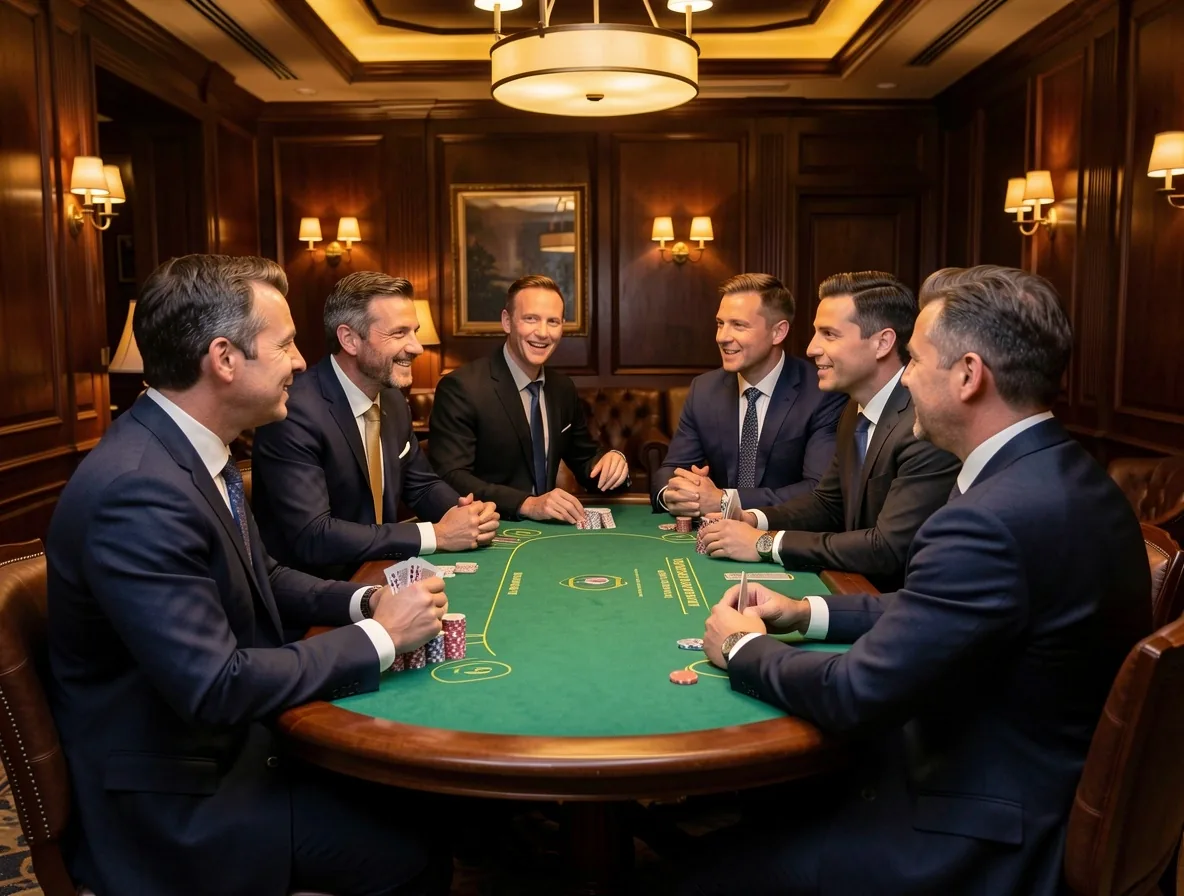Casino Lounge guests during an evening of card games