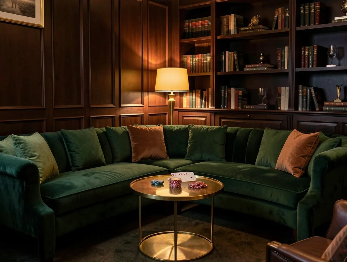 Reading and relaxation corner with a sofa in the Casino Lounge