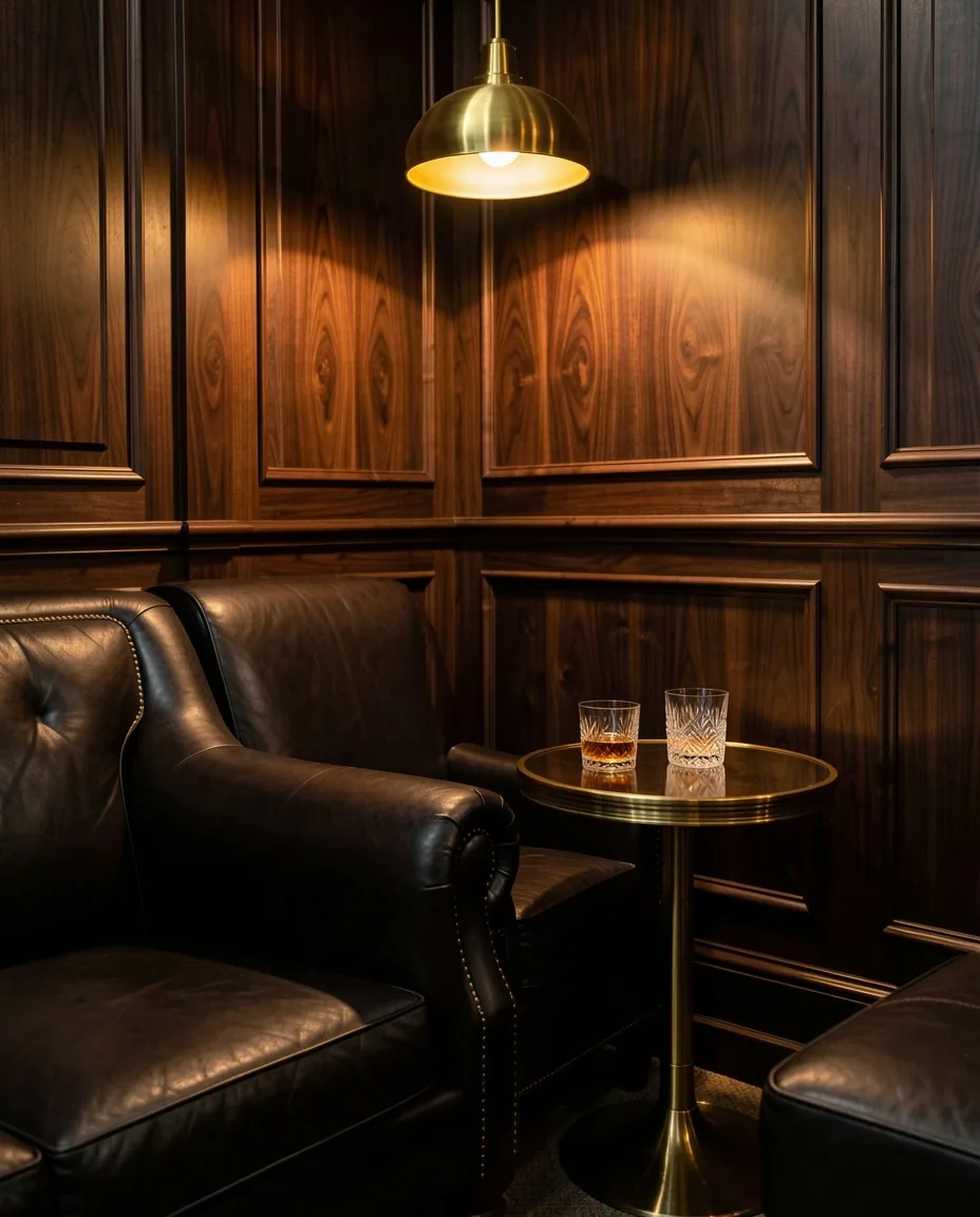 Relaxation zone in the Casino Lounge with armchairs and warm lighting